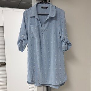 Fashion Women’s Textured Size Medium Tunic Dress 3/4th sleeve